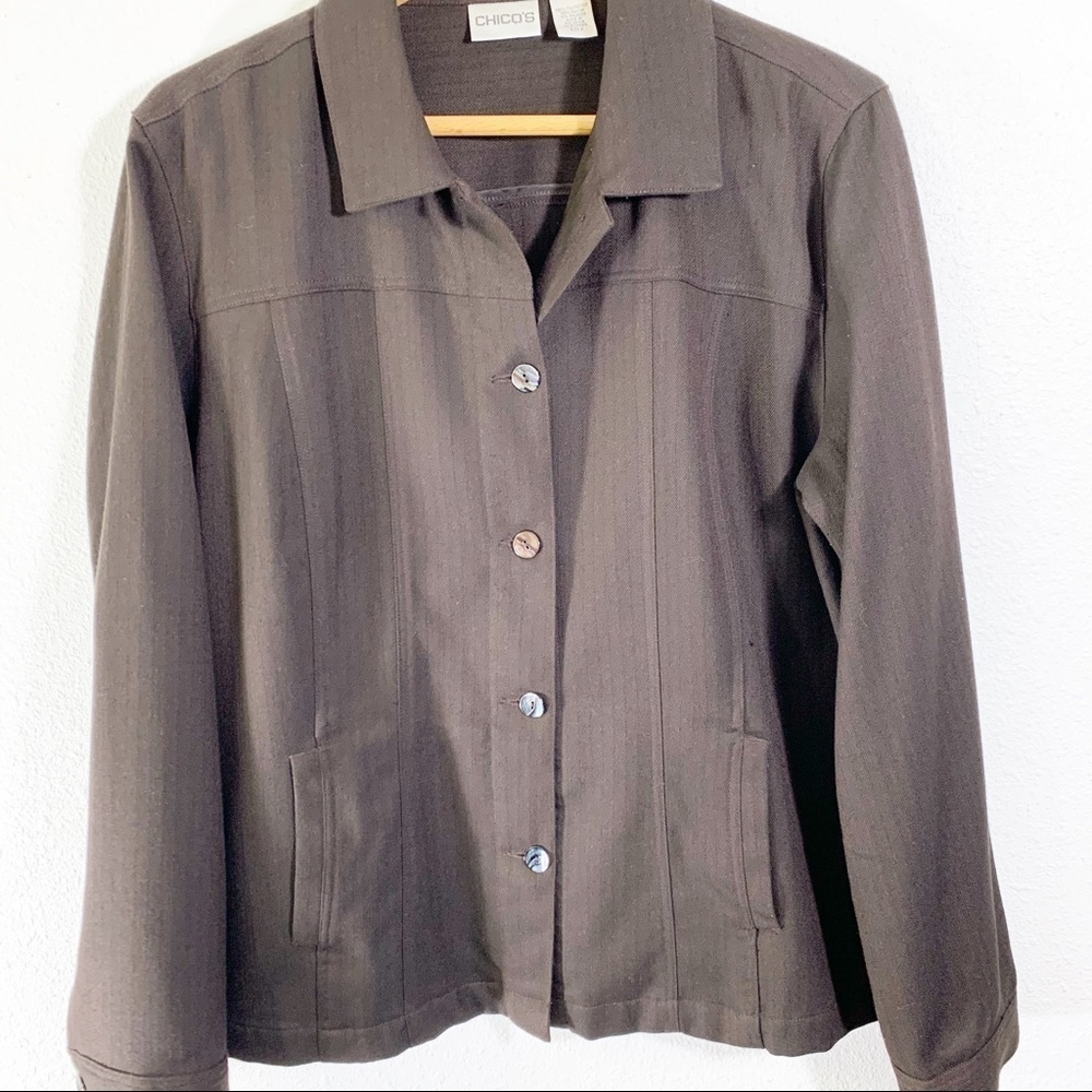 Chico's Brown Button Down Jacket